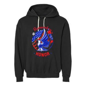 Memorial Day Remember & Honor Garment-Dyed Fleece Hoodie