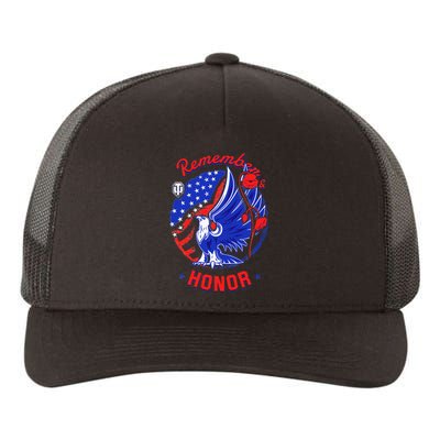 Memorial Day Remember & Honor Yupoong Adult 5-Panel Trucker Hat