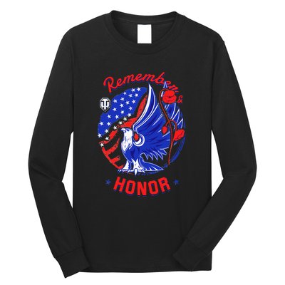 Memorial Day Remember & Honor Long Sleeve Shirt