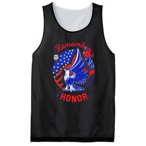 Memorial Day Remember & Honor Mesh Reversible Basketball Jersey Tank