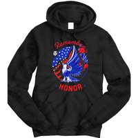 Memorial Day Remember & Honor Tie Dye Hoodie