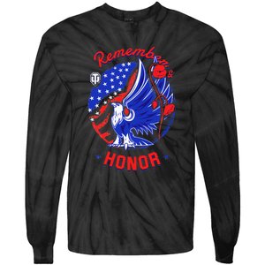 Memorial Day Remember & Honor Tie-Dye Long Sleeve Shirt