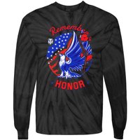 Memorial Day Remember & Honor Tie-Dye Long Sleeve Shirt