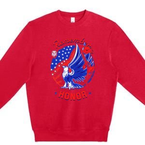 Memorial Day Remember & Honor Premium Crewneck Sweatshirt