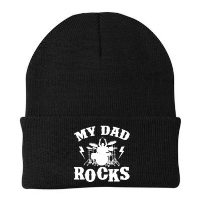 My Dad Rocks Percussionist Drummer Musician Metal Band Drums Gift Beanie