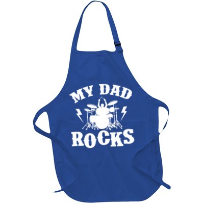My Dad Rocks Percussionist Drummer Musician Metal Band Drums Gift Apron
