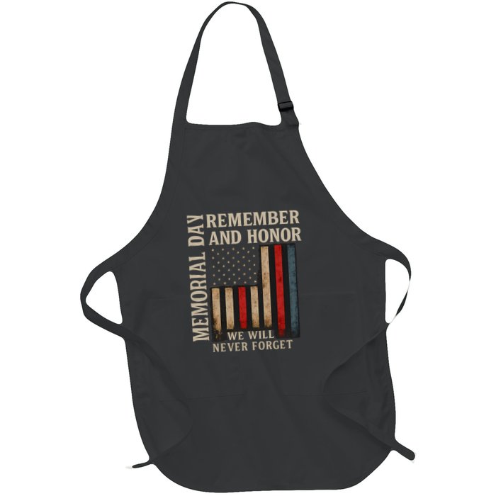 Memorial Day Remember and Honor Apron