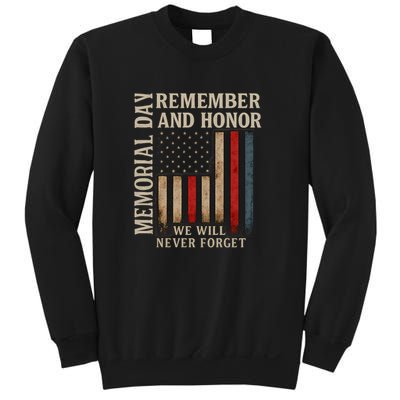 Memorial Day Remember and Honor Sweatshirt