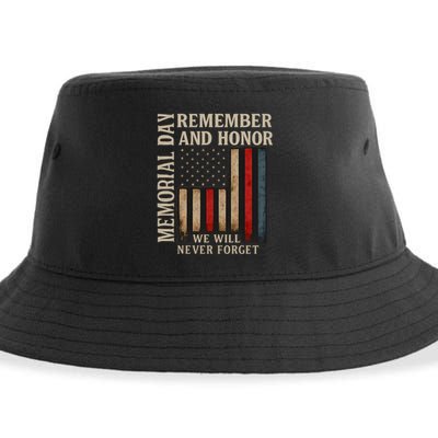 Memorial Day Remember and Honor Sustainable Bucket Hat