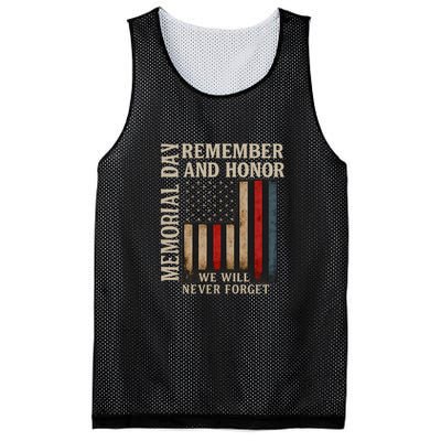 Memorial Day Remember and Honor Mesh Reversible Basketball Jersey Tank