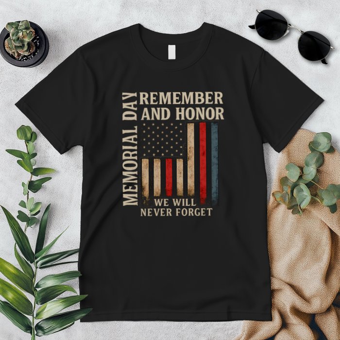 Memorial Day Remember and Honor Premium T-Shirt