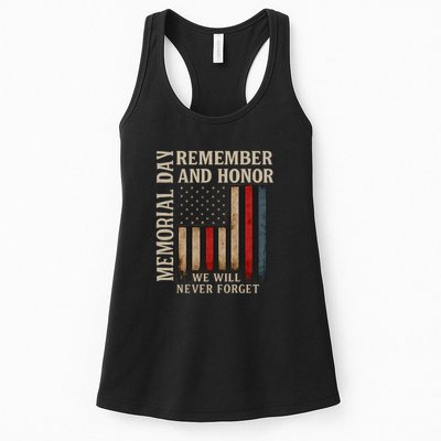 Memorial Day Remember and Honor Womens Tank Top