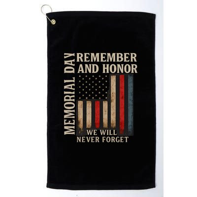 Memorial Day Remember and Honor Golf Towel