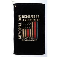 Memorial Day Remember and Honor Golf Towel