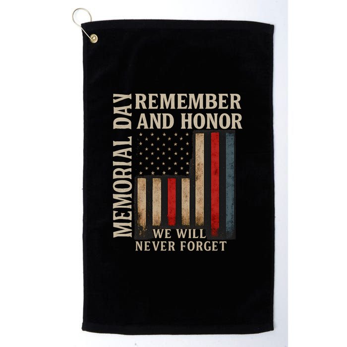 Memorial Day Remember and Honor Golf Towel