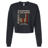 Memorial Day Remember and Honor Cropped Pullover Crew