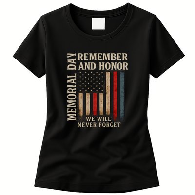 Memorial Day Remember and Honor Womens T-Shirt