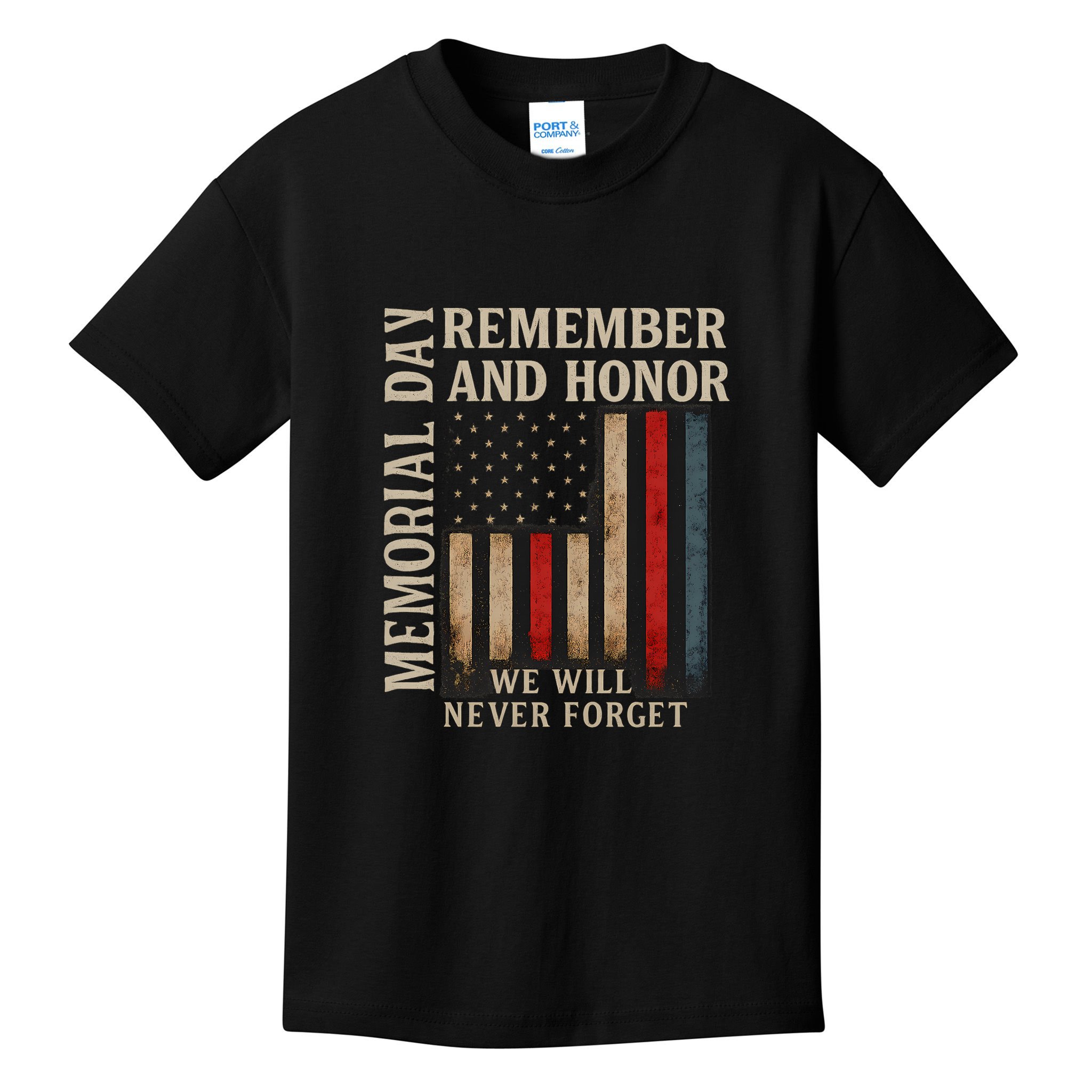 Memorial Day Remember and Honor Kids T-Shirt