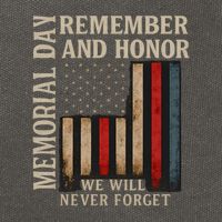 Memorial Day Remember and Honor Cotton Canvas Backpack