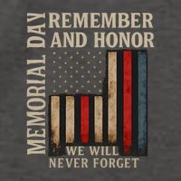 Memorial Day Remember and Honor Vector Backpack