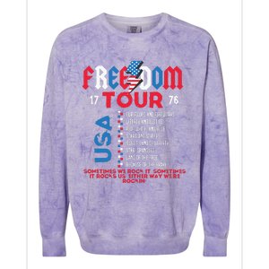 Memorial Day Retro Patriotic American Colorblast Crewneck Sweatshirt