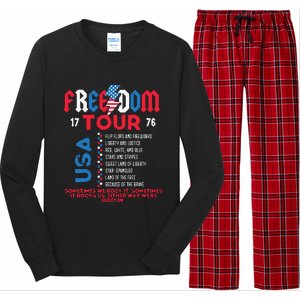 Memorial Day Retro Patriotic American Long Sleeve Pajama Set