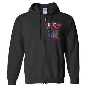 Memorial Day Retro Patriotic American Full Zip Hoodie