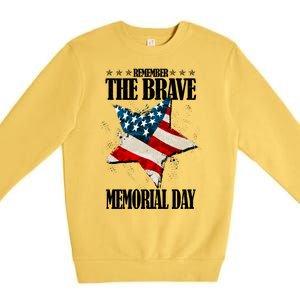 Memorial Day Remember The Brave Premium Crewneck Sweatshirt