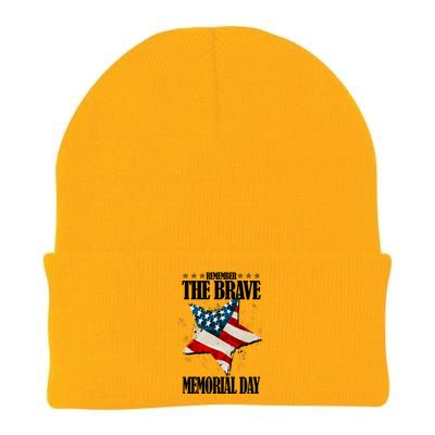 Memorial Day Remember The Brave Knit Cap Winter Beanie