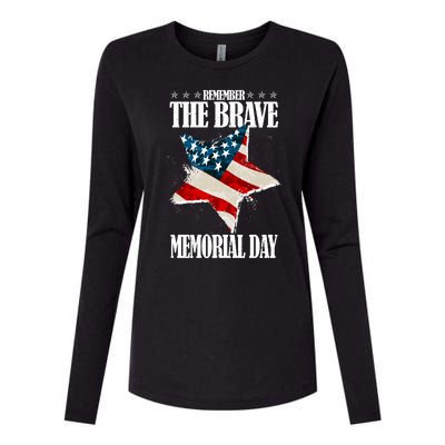 Memorial Day Remember The Brave Womens Cotton Relaxed Long Sleeve T-Shirt