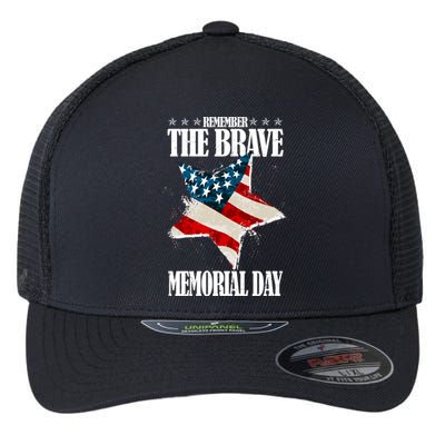 Memorial Day Remember The Brave Flexfit Unipanel Trucker Cap