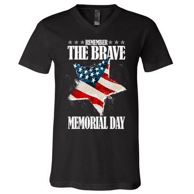Memorial Day Remember The Brave V-Neck T-Shirt