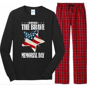 Memorial Day Remember The Brave Long Sleeve Pajama Set