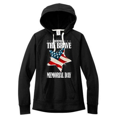 Memorial Day Remember The Brave Women's Fleece Hoodie