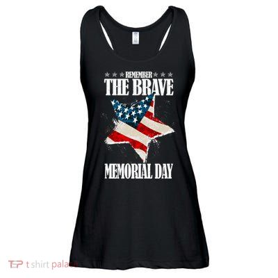 Memorial Day Remember The Brave Ladies Essential Flowy Tank