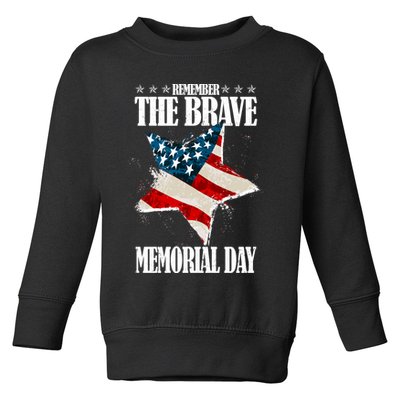 Memorial Day Remember The Brave Toddler Sweatshirt
