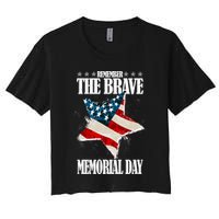 Memorial Day Remember The Brave Women's Crop Top Tee
