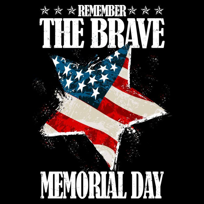 Memorial Day Remember The Brave Cropped Pullover Crew