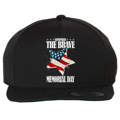 Memorial Day Remember The Brave Wool Snapback Cap