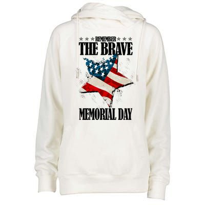 Memorial Day Remember The Brave Womens Funnel Neck Pullover Hood