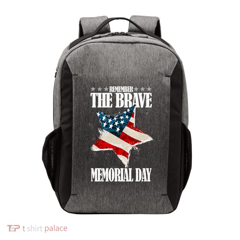 Memorial Day Remember The Brave Vector Backpack