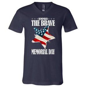 Memorial Day Remember The Brave V-Neck T-Shirt