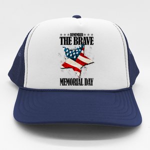 Memorial Day Remember The Brave Trucker Hat