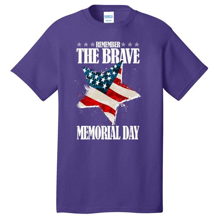 Memorial Day Remember The Brave Tall T-Shirt