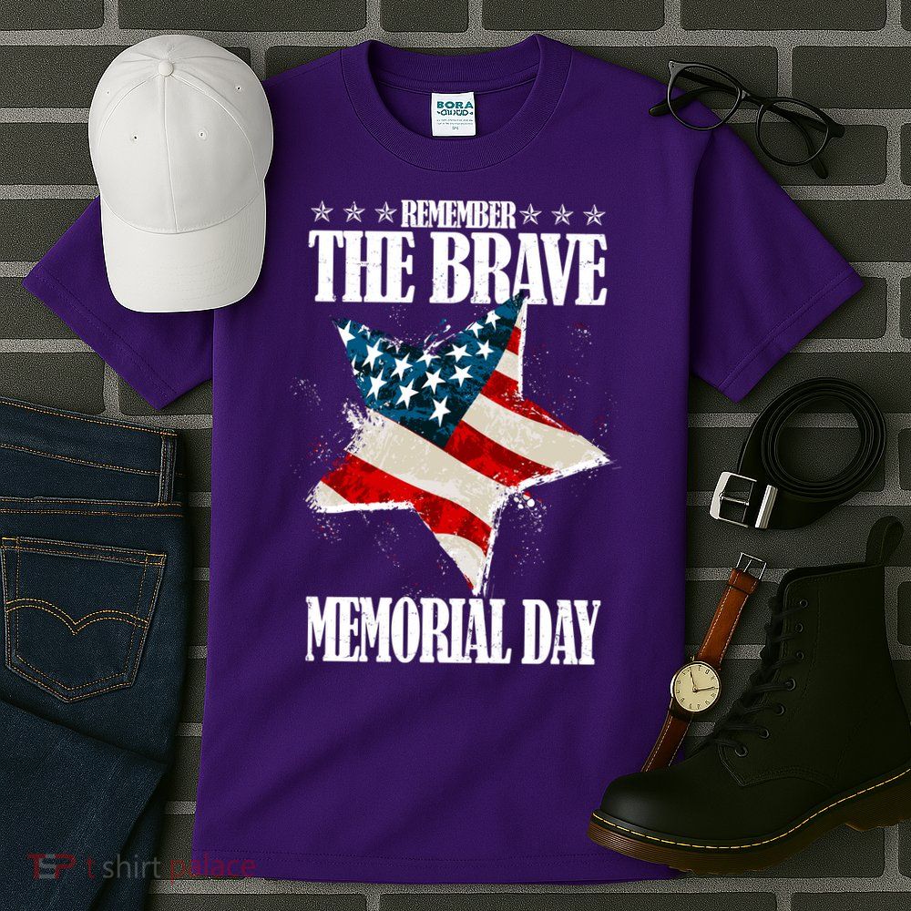 Memorial Day Remember The Brave Tall T-Shirt