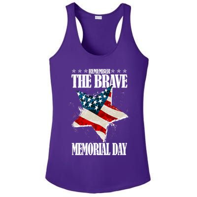 Memorial Day Remember The Brave Ladies PosiCharge Competitor Racerback Tank