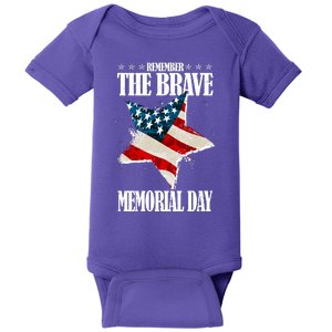 Memorial Day Remember The Brave Baby Bodysuit