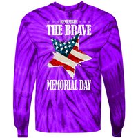 Memorial Day Remember The Brave Tie-Dye Long Sleeve Shirt