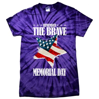 Memorial Day Remember The Brave Tie-Dye T-Shirt