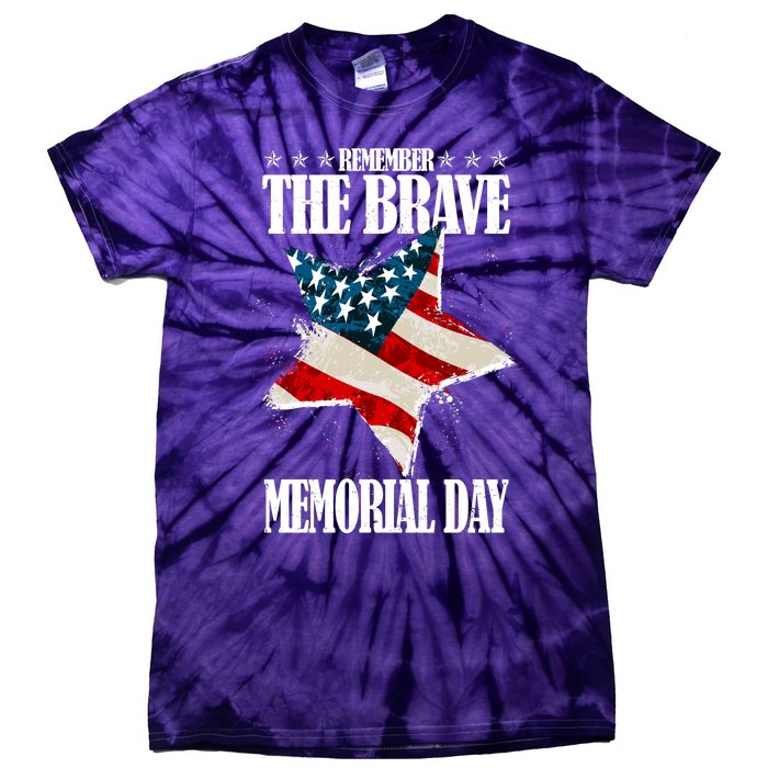 Memorial Day Remember The Brave Tie-Dye T-Shirt